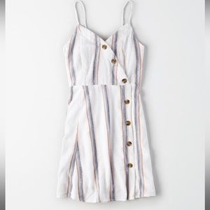 American Eagle Striped Sundress with Straps